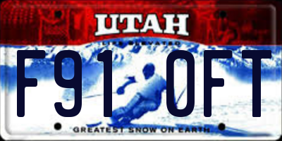 UT license plate F910FT