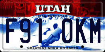UT license plate F910KM