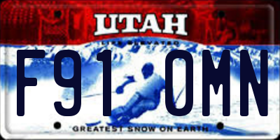 UT license plate F910MN