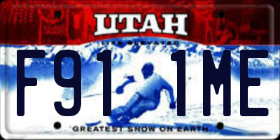 UT license plate F911ME