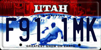 UT license plate F911MK