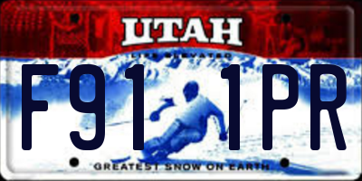 UT license plate F911PR