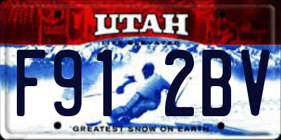 UT license plate F912BV
