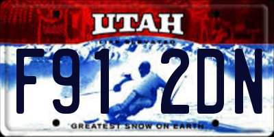 UT license plate F912DN