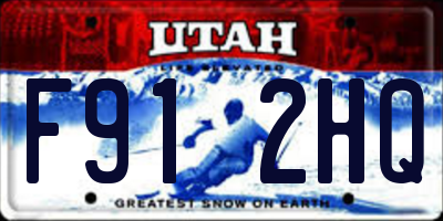 UT license plate F912HQ