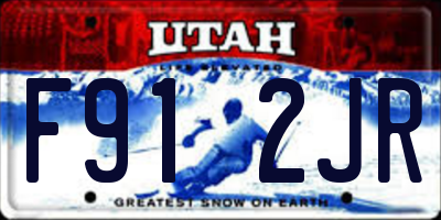 UT license plate F912JR
