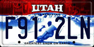 UT license plate F912LN