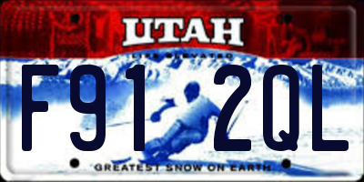 UT license plate F912QL