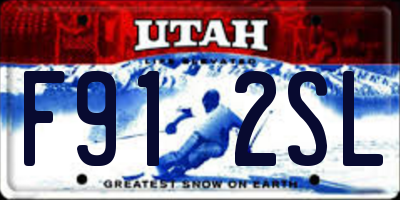 UT license plate F912SL