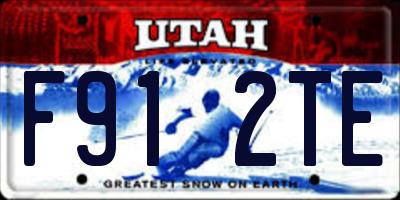 UT license plate F912TE
