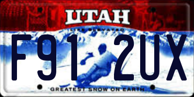 UT license plate F912UX