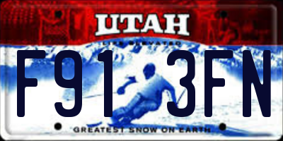 UT license plate F913FN