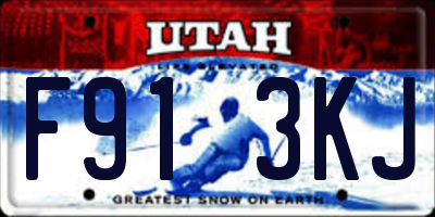 UT license plate F913KJ