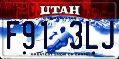 UT license plate F913LJ