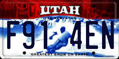 UT license plate F914EN