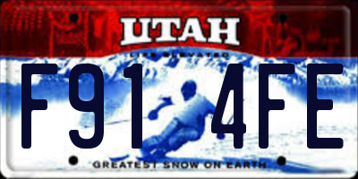 UT license plate F914FE