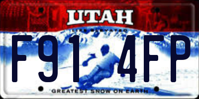 UT license plate F914FP