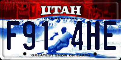 UT license plate F914HE