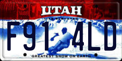 UT license plate F914LD