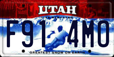UT license plate F914MO
