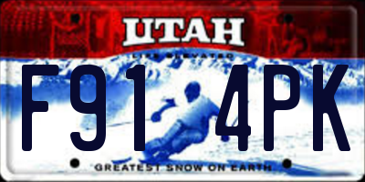 UT license plate F914PK