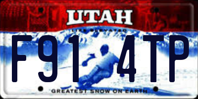 UT license plate F914TP