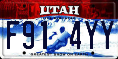 UT license plate F914YY