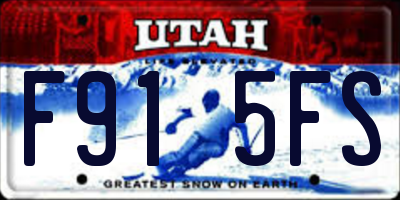 UT license plate F915FS