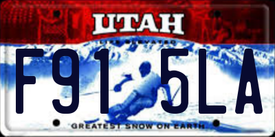 UT license plate F915LA