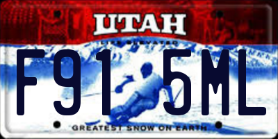 UT license plate F915ML