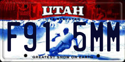 UT license plate F915MM
