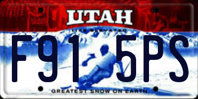 UT license plate F915PS