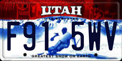 UT license plate F915WV