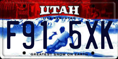 UT license plate F915XK