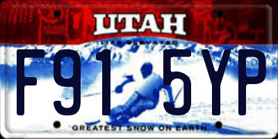 UT license plate F915YP