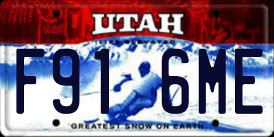 UT license plate F916ME