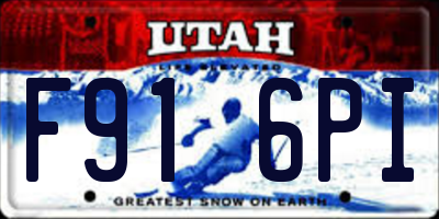 UT license plate F916PI