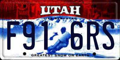 UT license plate F916RS