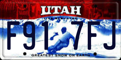 UT license plate F917FJ