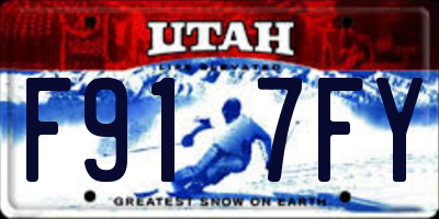 UT license plate F917FY