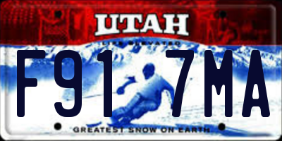 UT license plate F917MA