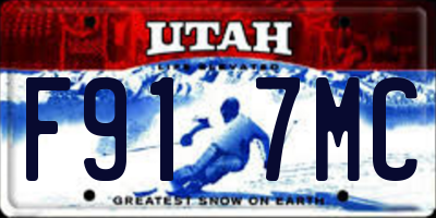 UT license plate F917MC