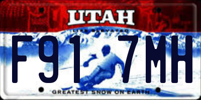 UT license plate F917MH