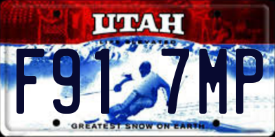 UT license plate F917MP