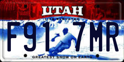 UT license plate F917MR