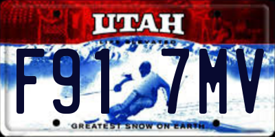 UT license plate F917MV