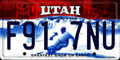 UT license plate F917NU