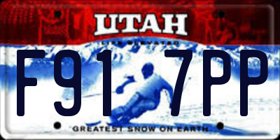 UT license plate F917PP