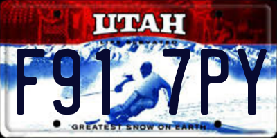 UT license plate F917PY