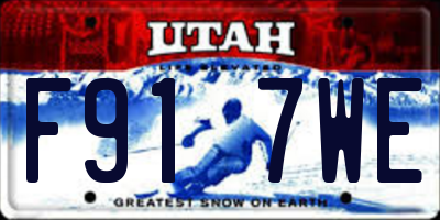 UT license plate F917WE